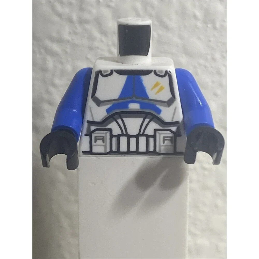 Lego Star Wars Armor Clone Trooper Blue 501st Legion Markings 2 Yellow Stripes